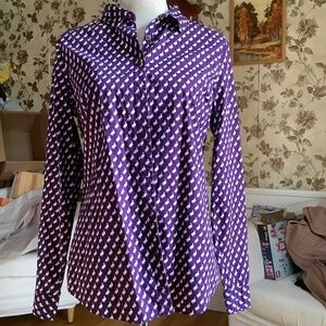 G H Bass & Co Cotton Shirt Turkey Print Size M